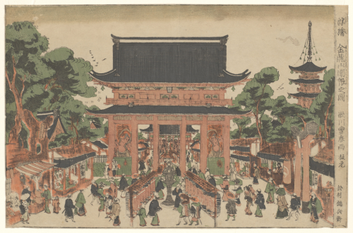 Uki-e Kinryûzan kaichô no zu (Perspective Picture of a
